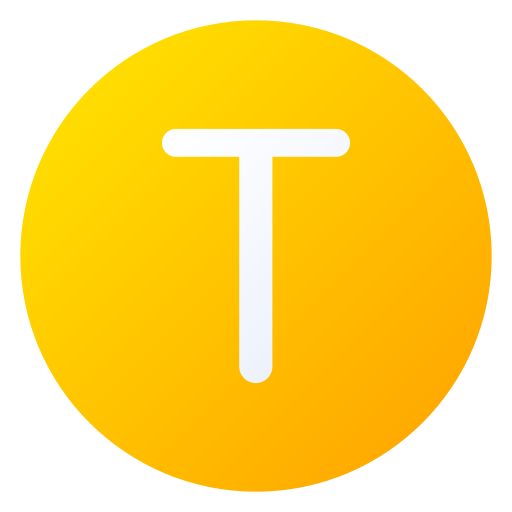 Letter T Generic gradient fill icon