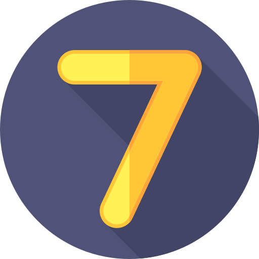 numero 7 icono gratis