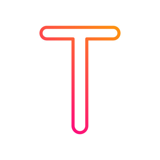 Letter T Generic gradient outline icon