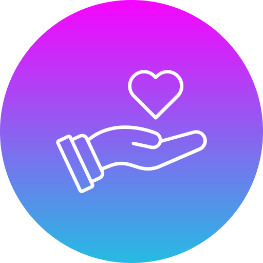 Hand heart Generic gradient fill icon