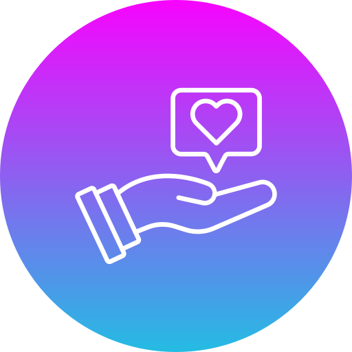 dar corazón icono gratis