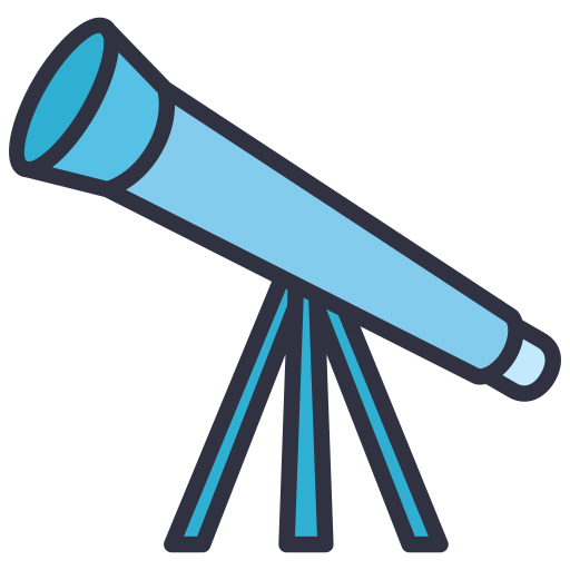 telescopio icono gratis