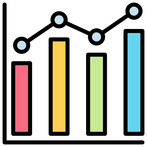 Statistics Generic color lineal-color icon