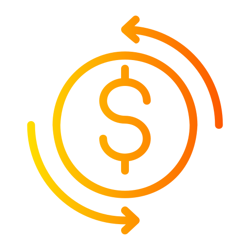 flujo de dinero icono gratis