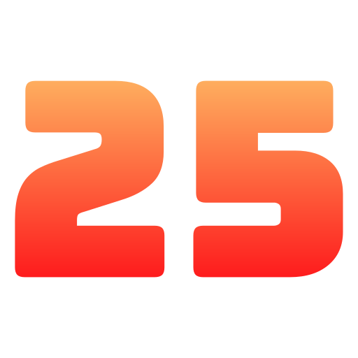 25 grátis ícone