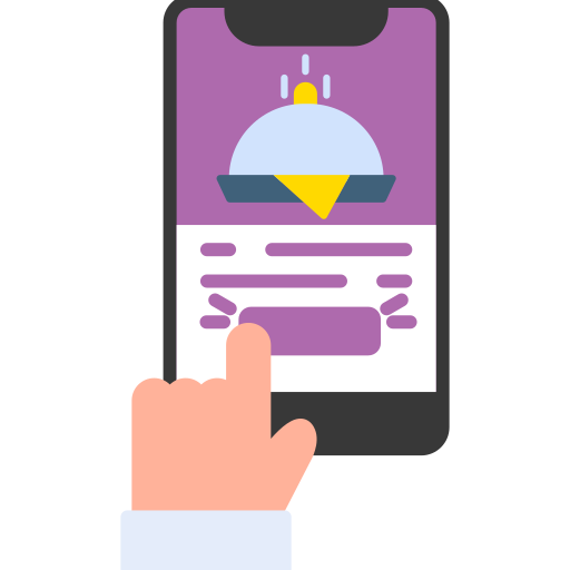 pedido en línea icono gratis