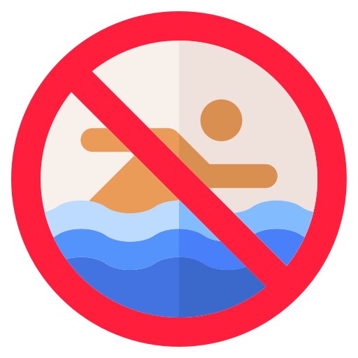 No swimming Generic color fill icon