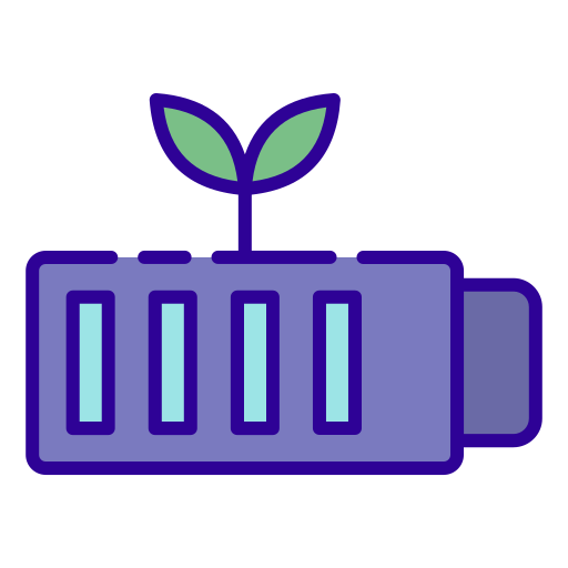 bateria ecológica grátis ícone