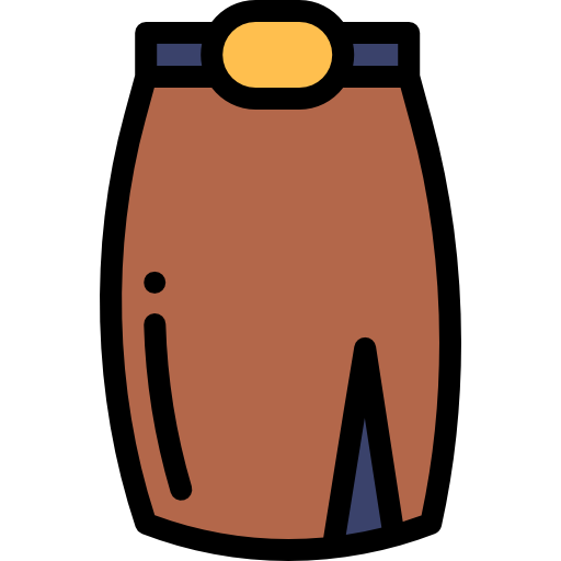 Skirt Detailed Rounded Lineal color icon