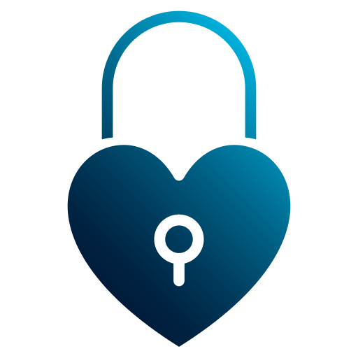 Heart lock Generic gradient fill icon