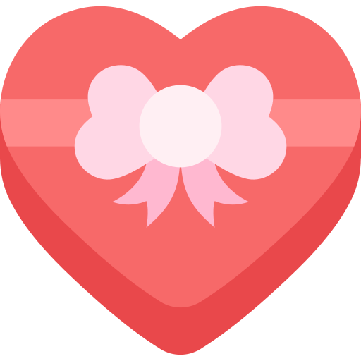 caja de corazón icono gratis