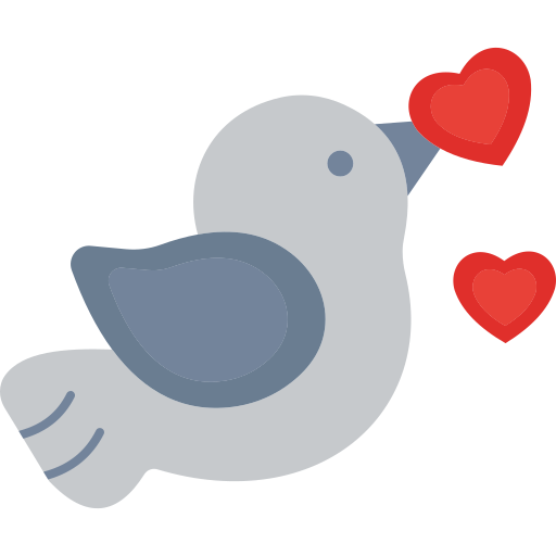 pájaro del amor icono gratis