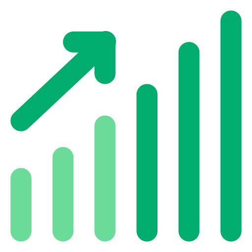 gráfico de crecimiento icono gratis