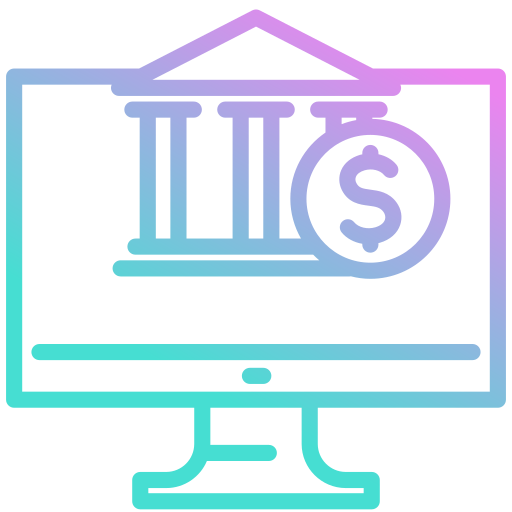 services bancaires en ligne Icône gratuit