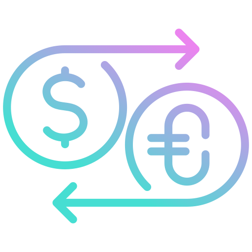 Currency Exchange Generic gradient outline icon