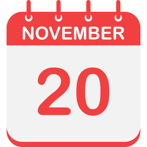 20 de noviembre icono gratis