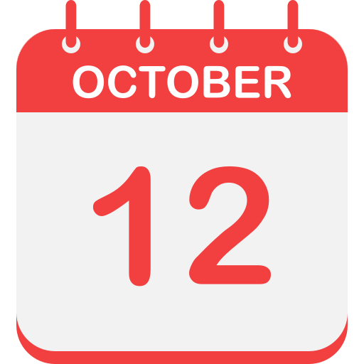 octubre 12 icono gratis