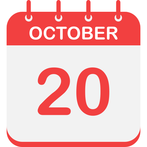 20 de octubre icono gratis