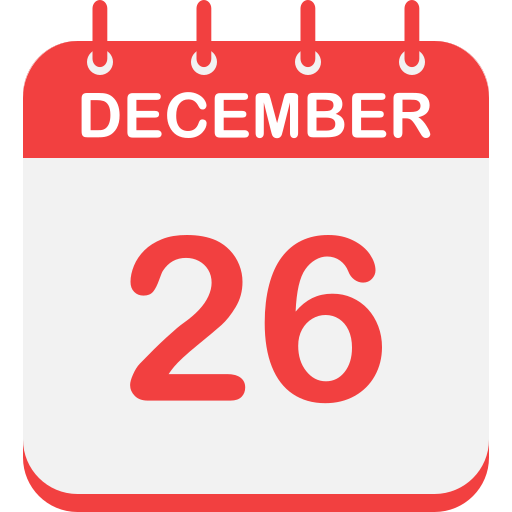 26 de diciembre icono gratis