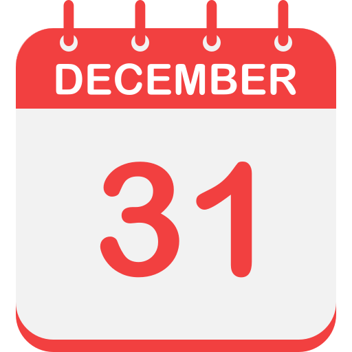 31 de diciembre icono gratis