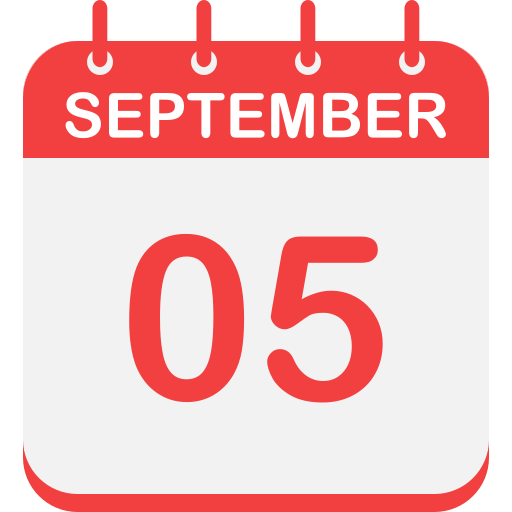 5 de septiembre icono gratis