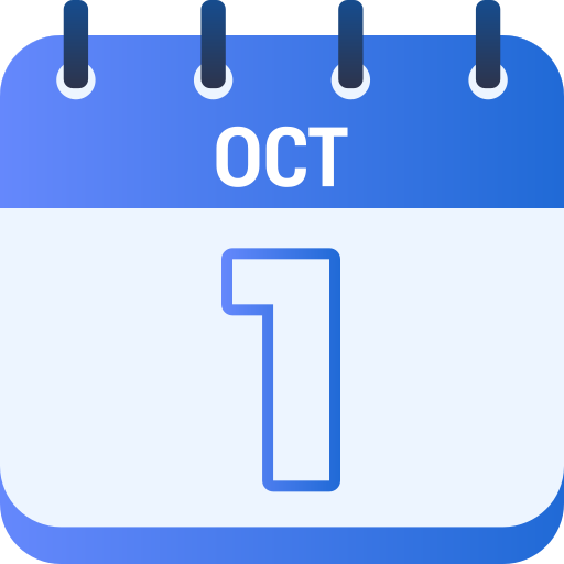 1 de octubre icono gratis