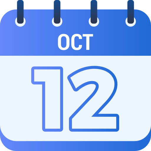 octubre 12 icono gratis