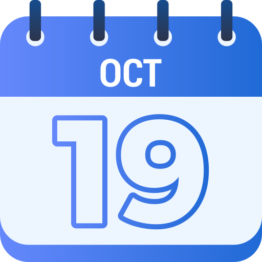 19 de octubre icono gratis