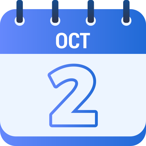 2 de octubre icono gratis