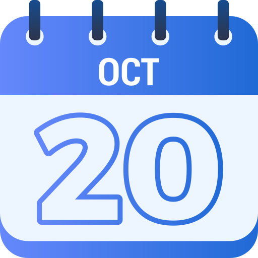 20 de octubre icono gratis