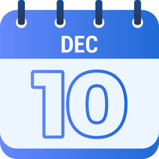 10 de diciembre icono gratis