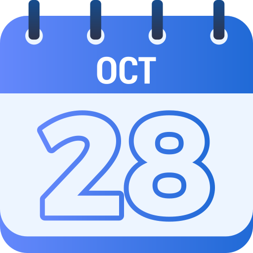 28 de octubre icono gratis