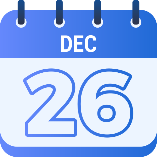 26 de diciembre icono gratis