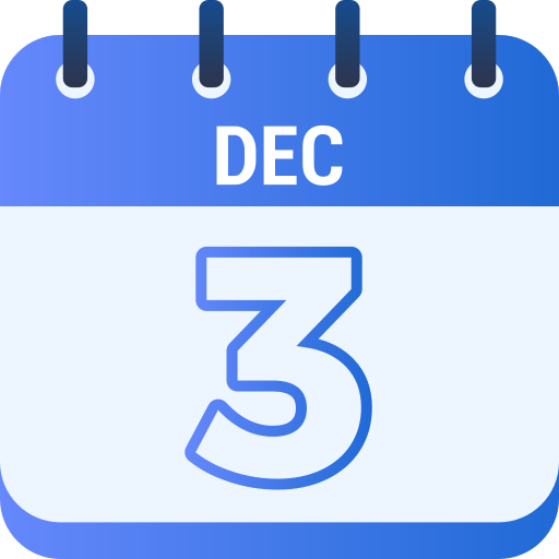 3 de diciembre icono gratis