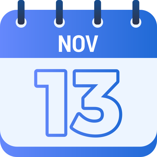 November 13 Generic gradient fill icon