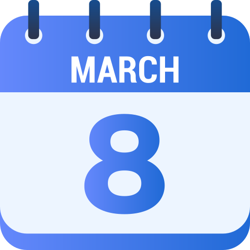 8 de marzo icono gratis