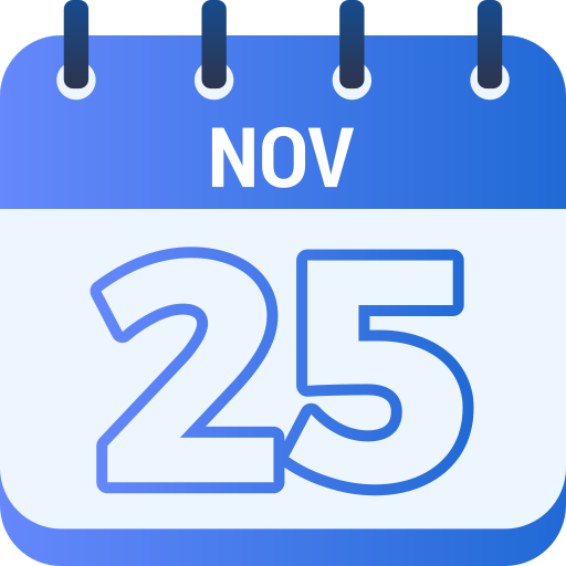 25 de noviembre icono gratis