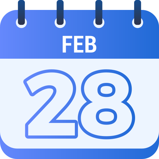 febrero 28 icono gratis