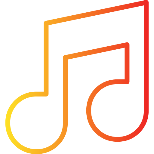 Music Generic gradient outline icon