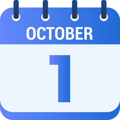 1 de octubre icono gratis