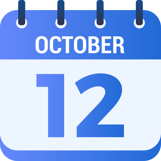 octubre 12 icono gratis