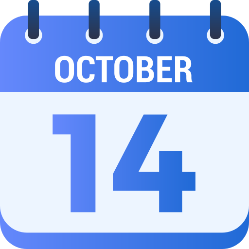 14 de octubre icono gratis