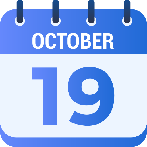 19 de octubre icono gratis