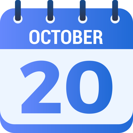 20 de octubre icono gratis