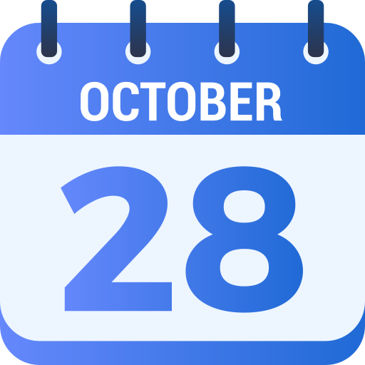 28 de octubre icono gratis