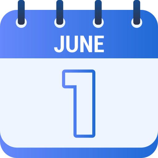 1 ° de junio icono gratis