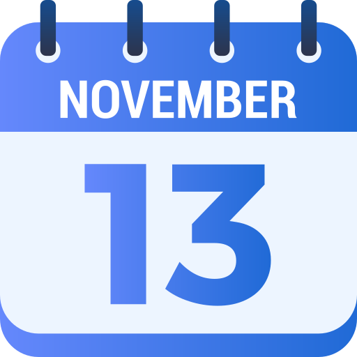 13 de noviembre icono gratis