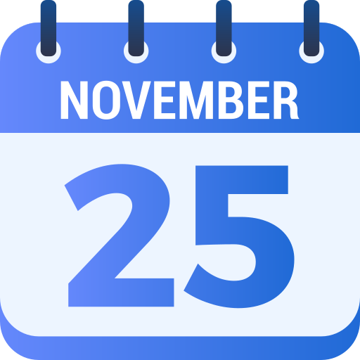 25 de noviembre icono gratis