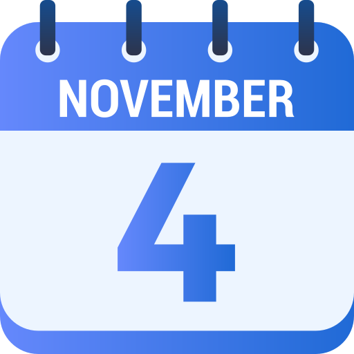 4 de noviembre icono gratis