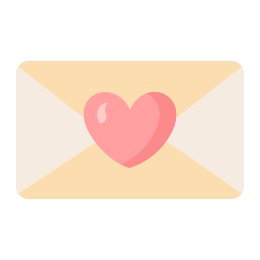 carta de amor icono gratis